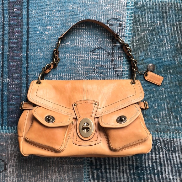 Coach Handbags - COACH Leigh 65th Anniversary Vachetta Leather Legacy handbag Camel VGUC